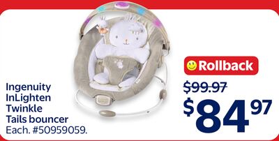 Ingenuity InLighten Twinkle Tails Bouncer