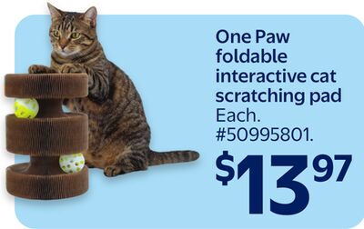 One Paw foldable interactive cat scratching pad