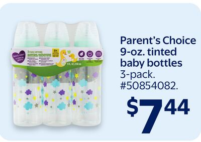 Parents Choice 9 oz. Tinted Baby Bottles
