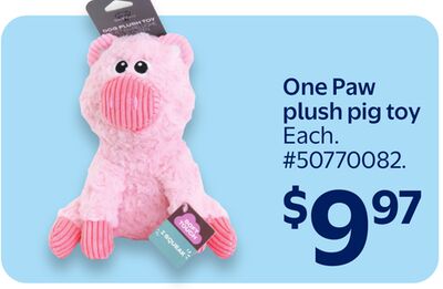One Paw Plush Pig Toy