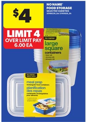 NO NAME® FOOD STORAGE