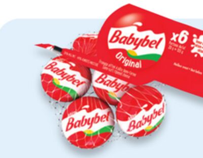 Mini Babybel cheese 6-pack or The Laughing Cow spreadable cheese 8-pack