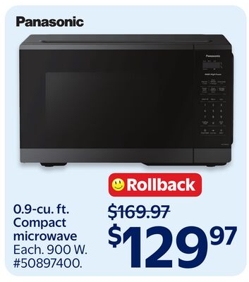Panasonic 0.9-cu. ft. Compact microwave