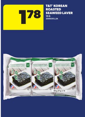 T&T KOREAN ROASTED SEAWEED LAVER, 15 G