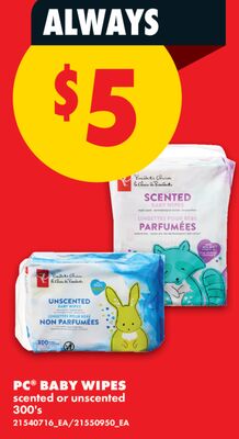 PC® BABY WIPES, 300's
