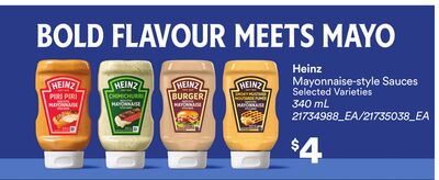 HEINZ MAYONNAISE-STYLE SAUCES, 340 mL