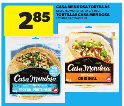 CASA MENDOSA TORTILLAS, 340/640 G