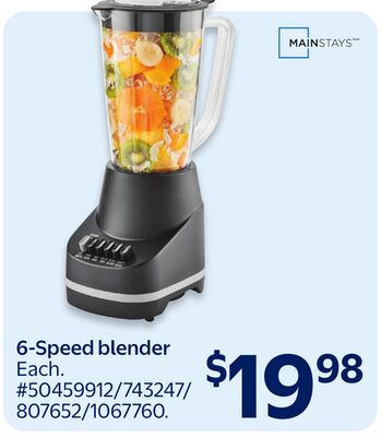 MAINSTAYS 6-Speed blender