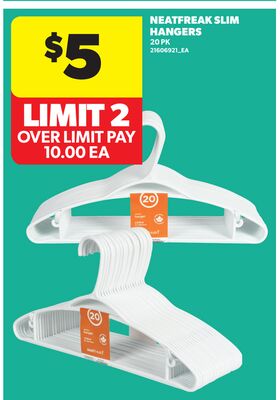 NEATFREAK SLIM HANGERS, 20 PK
