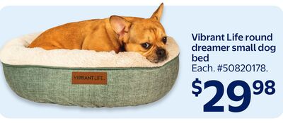 Vibrant Life round dreamer small dog bed