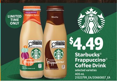 STARBUCKS® FRAPPUCCINO® COFFEE DRINK, 405 ml