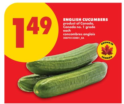 ENGLISH CUCUMBERS, EACH