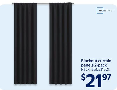 MAINSTAYS Blackout curtain panels 2-pack