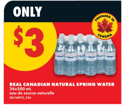 REAL CANADIAN NATURAL SPRING WATER, 24x500 mL