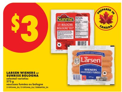 LARSEN WIENERS or SUNRISE BOLOGNA, 375 g