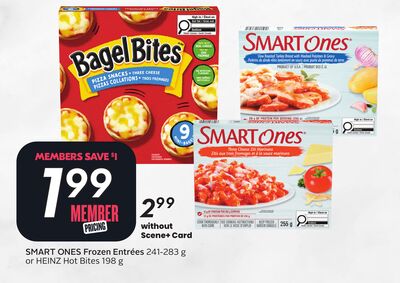 Frozen Entrées 241-283 g or Hot Bites 198 g