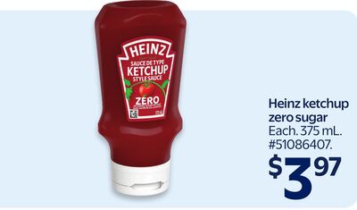 Heinz ketchup zero sugar