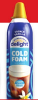 International Delight coffee creamer 946 mL or cold foam 396 g