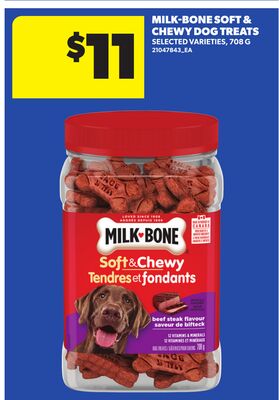 MILK-BONE SOFT & CHEWY DOG TREATS, 708 G