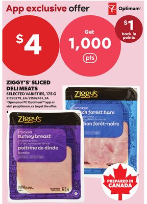 ZIGGY'S SLICED DELI MEATS, 175 G