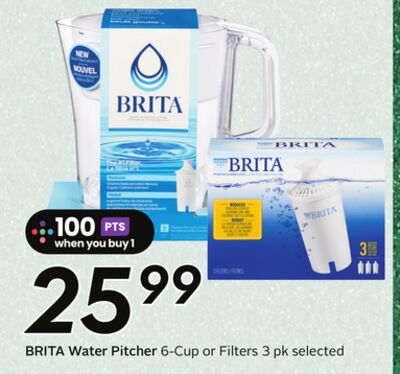 Water Pitcher 6-Cup or Filters