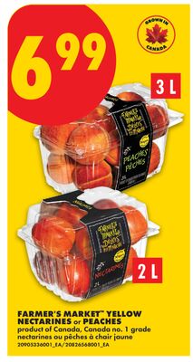 FARMER'S MARKET™ YELLOW NECTARINES, 2 L OR PEACHES, 3 L