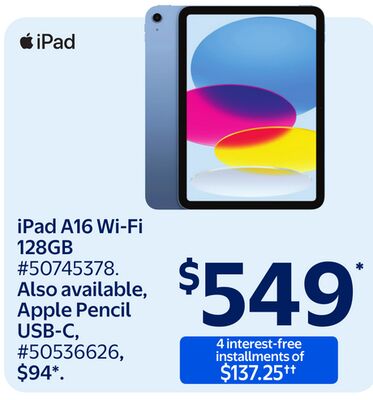 iPad A16 Wi-Fi 128GB