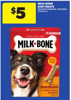 MILK-BONE DOG TREATS, 750-900 G