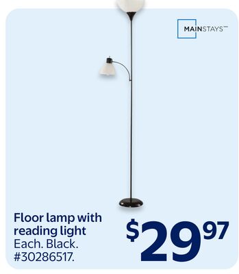 Floor lamp with reading light