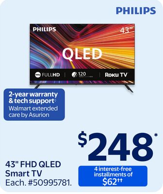 PHILIPS 43" FHD QLED Smart TV