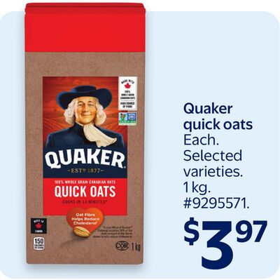Quaker quick oats