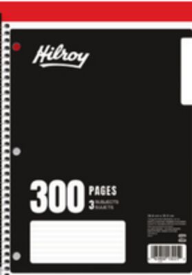 300-page 3-subject notebook