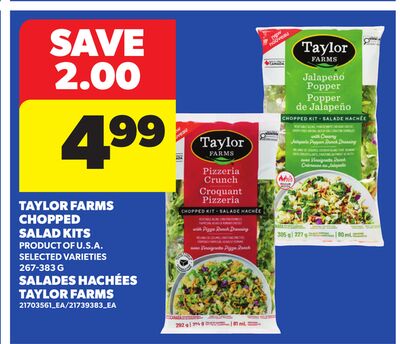 TAYLOR FARMS CHOPPED SALAD KITS, 267-383 G