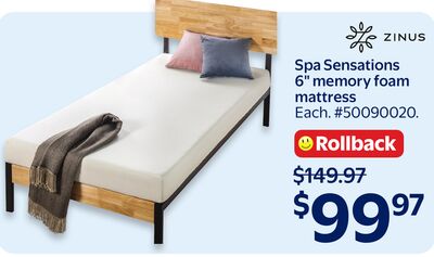 Spa Sensations 6" memory foam mattress