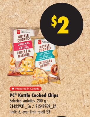 PC® Kettle Cooked Chips, 200 g