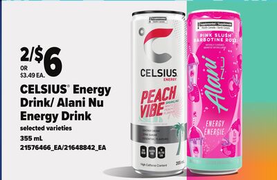 CELSIUS® ENERGY DRINK/ ALANI NU ENERGY DRINK, 355 ML