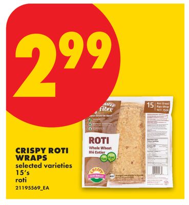CRISPY ROTI WRAPS, 15'S