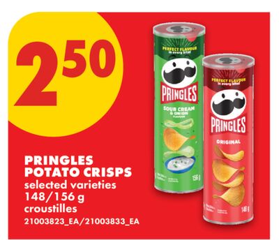PRINGLES POTATO CRISPS, 148/156 g