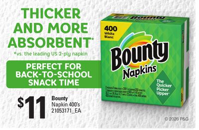 BOUNTY NAPKIN, 400'S