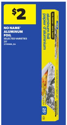 NO NAME® ALUMINUM FOIL, 25'S