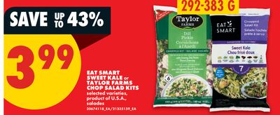 EAT SMART SWEET KALE or TAYLOR FARMS CHOP SALAD KITS, 292-383 G