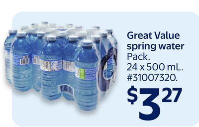 Great Value spring water