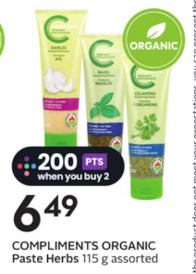 COMPLIMENTS ORGANIC Paste Herbs