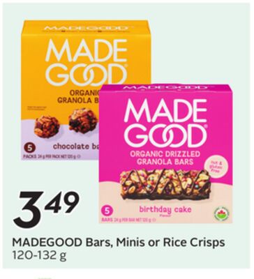 MADEGOOD Bars, Minis or Rice Crisps