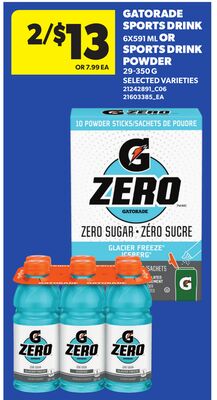 GATORADE SPORTS DRINK, 6X591 ML OR SPORTS DRINK POWDER, 29-350 G