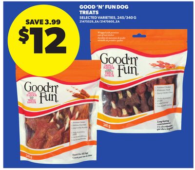GOOD 'N FUN DOG TREATS, 245/340 G