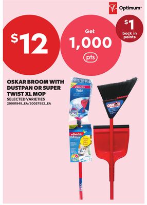 OSKAR BROOM WITH DUSTPAN OR SUPER TWIST XL MOP