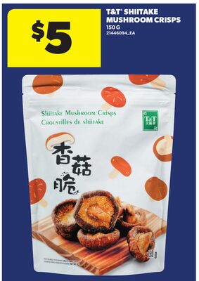 T&T SHIITAKE MUSHROOM CRISPS, 150 G