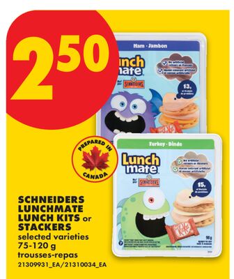 SCHNEIDERS LUNCHMATE LUNCH KITS or STACKERS, 75-120 g