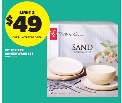 PC® 12 PIECE DINNERWARE SET